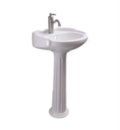 Barclay B-3-WH Silvi 19 5/8" Vitreous China Wall Mount/Pedestal Bathroom Sink Only in White