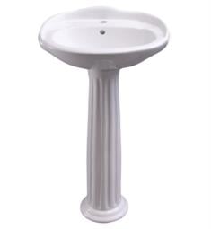 Barclay B-3-305WH Arianne 19 1/2" Vitreous China Wall Mount/Pedestal Bathroom Sink Only in White