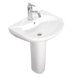 Barclay B-3-915WH Banks 20 1/2" Vitreous China Wall Mount/Pedestal Bathroom Sink Only in White