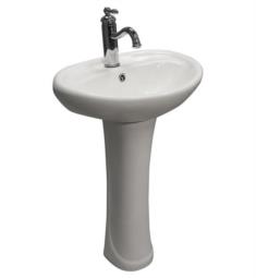 Barclay B-3-916WH Ashley 19 3/4" Vitreous China Wall Mount/Pedestal Bathroom Sink Only in White