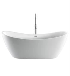 Barclay ATDSN72IG Nyx 71 5/8" Acrylic Freestanding Double Slipper Oval Soaker Bathtub with Integral Drain and Overflow