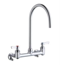 Elkay LK940LGN08S 14 1/2" Double Handle Wall Mount Commercial Kitchen Faucet with 1/2" Offset Insets and Stops in Chrome