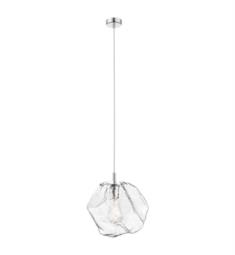 Access Lighting 63126LEDDLP-MSS-CLR Boulder 1 Light 12" 2200K Ceiling Mount LED Pendant in Chrome with Clear Glass