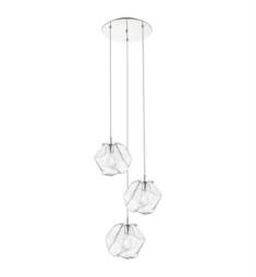 Access Lighting 63127LEDDLP-MSS-CLR Boulder 3 Light 23 1/2" 2200K Ceiling Mount LED Pendant in Mirrored Stainless Steel with Clear Glass Shade