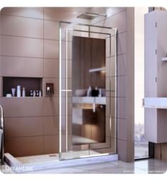 DreamLine D3234721M12-08 Platinum Linea 34" Mira Single Panel Frameless Mirrored Shower Screen with Open Entry Design in Polished Stainless Steel