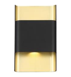 Access Lighting 20407LEDD-BL-GLD Beacon 2 Light 6 1/8" LED 3000K Indoor Wall Sconce in Black/Gold