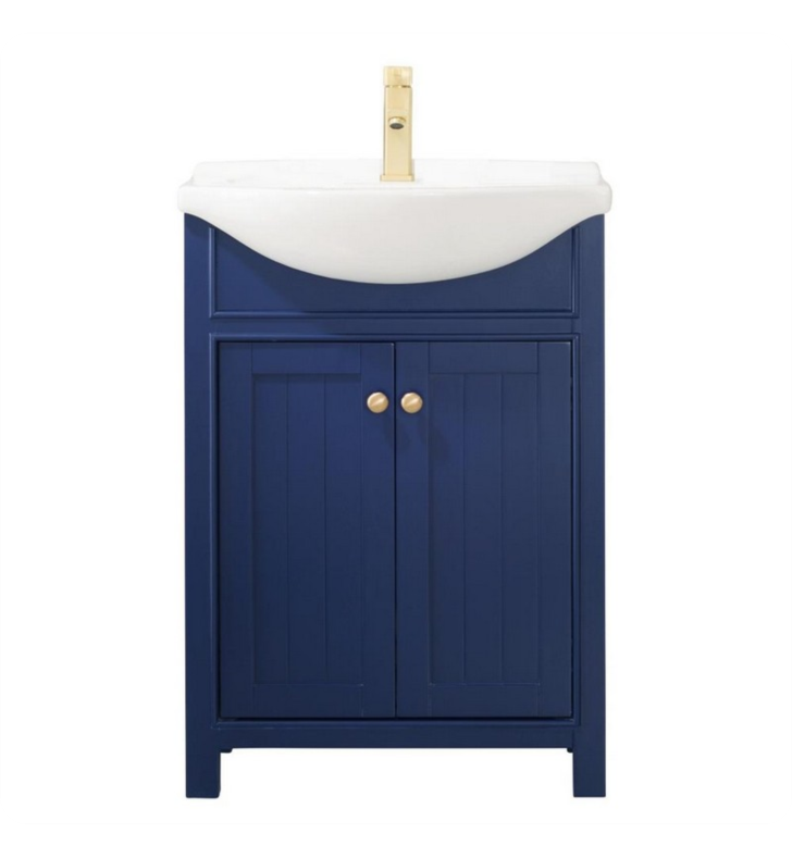 Design Element S05 24 Blu Marian, Design Element Mason 24 Inch Single Sink Bathroom Vanity In Blue