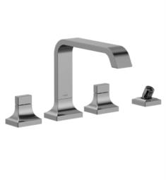 TOTO TBG08202U GC 7 7/8" Four Hole Deck Mounted Roman Tub Filler Trim with Handshower Outlet and Shower Hose