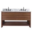 Avanity KAI-VS61-BRW Kai 60" Freestanding Double Bathroom Vanity in Brown Reclaimed Wood with Undermount Sink and Top