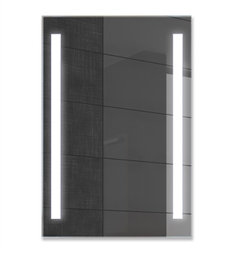 ClearMirror 18100-2436120BL ClearLite 24" x 36" Wall Mount Frameless Rectangular Ultra Thin Vanity Mirror with Back Lit