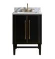 Avanity MASON-VS25-BKG Mason 24" Freestanding Single Bathroom Vanity with Sink in Black with Gold Trim