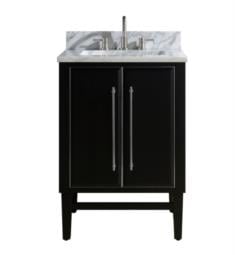 Avanity MASON-VS25-BKS-C Mason 24" Freestanding Single Bathroom Vanity with Sink in Black with Silver Trim
