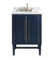 Avanity MASON-VS25-NBG Mason 24" Freestanding Single Bathroom Vanity with Sink in Navy Blue with Gold Trim
