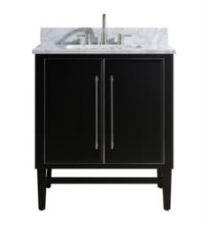 Avanity MASON-VS31-BKS-C Mason 30" Freestanding Single Bathroom Vanity with Sink in Black with Silver Trim