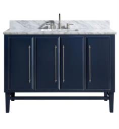 Avanity MASON-VS49-NBS-C Mason 48" Freestanding Single Bathroom Vanity with Sink in Navy Blue with Silver Trim