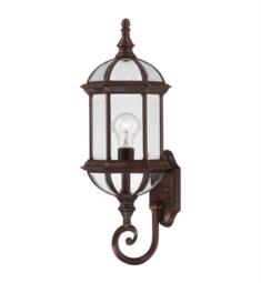 Nuvo 60-3498 Boxwood 1 Light 8" Incandescent Clear Glass Outdoor Wall Sconce in Rustic Bronze