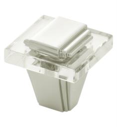 Belwith Keeler B077497 Belleclaire 1 1/4" Zinc/Acrylic Square Shaped Cabinet Knob