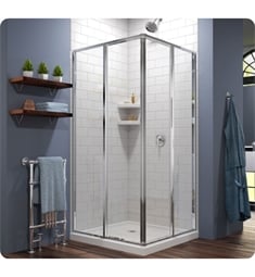 DreamLine DL-6709 Cornerview W 42" by 42" Framed Sliding Shower Enclosure with Acrylic Base Kit