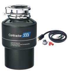 InSinkErator CONTRACTOR333W-CORD Contractor 6 3/4" Continuous Feed Garbage Disposal in Black Enamel with Power Cord - 3/4 HP