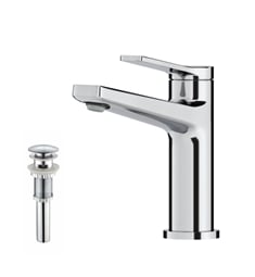 Kraus KBF-1401-PU-11 Indy 6 1/4" Single Handle Non-Vessel Bathroom Sink Faucet with Pop-Up Drain