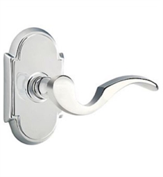 Emtek 8208 4 3/8" Privacy Classic Brass Door Lever Set with Arched Rosette without CF Mechanism