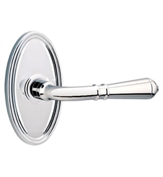Emtek 8220 4 1/2" Privacy Classic Brass Door Lever Set with Oval Rosette without CF Mechanism