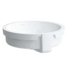 Laufen H8134390001551 Living City 17 7/8" Undermount/Built-in Round Bathroom Sink with Overflow in White