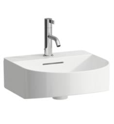 Laufen H815341U Sonar 16 1/8" Wall Mount U-Shaped Bathroom Sink with Overflow