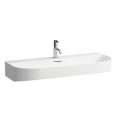 Laufen H8163471 Sonar 39 3/8" Wall Mount Rectangular Bathroom Sink with Overflow