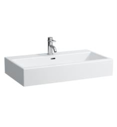 Laufen H817437000U Living City 31 1/2" Vessel/Wall Mount Rectangular Bathroom Sink with Overflow in White