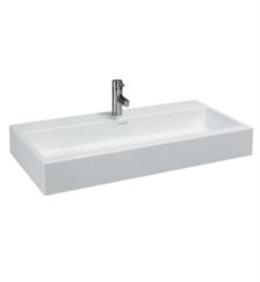 Laufen H818438000U Living City 39 3/8" Vessel/Wall Mount Rectangular Bathroom Sink with Overflow in White