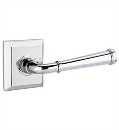 Emtek 8231 2 1/2" Privacy Classic Brass Door Lever Set with Quincy Rosette without CF Mechanism