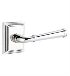 Emtek C8261 3" Privacy Designer Brass Door Lever Set with Wilshire Rosette ( CF Mechanism )