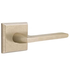 Emtek 7211 2 1/2" Privacy Sandcast Bronze Door Lever Set with Square Rosette without CF Mechanism