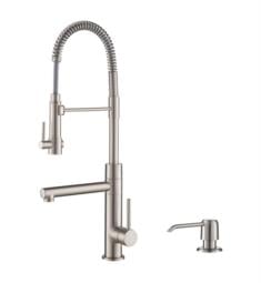 Kraus KPF-1603 Artec Pro 24 3/4" Single Handle Pre-Rinse Kitchen Faucet with Dual Function Spray Head and Soap Dispenser
