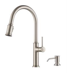 Kraus KPF-1682SFS-KSD-80SFS Sellette 16 1/2" Single Handle Pull-Down Kitchen Faucet with Soap Dispenser in Spot Free Stainless Steel