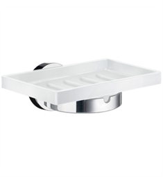 Smedbo HK342P Home Holder with Soap Dish in Polished Chrome with Porcelain