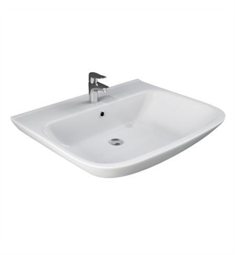 Barclay 4-1224WH Eden 650 Wall-Hung Basin, 4" Centerset, White