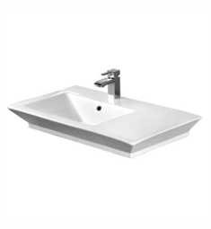 Barclay 4-359WH Opulence 31" Above Counter Basin – “His”, 4" Centerset, White