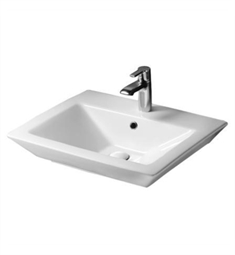Barclay 4-376WH Opulence 23" Above Counter Basin – “His”, 4" Centerset, White