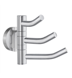 Smedbo HS327 Home Triple Hook with Swing Arm in Brushed Chrome