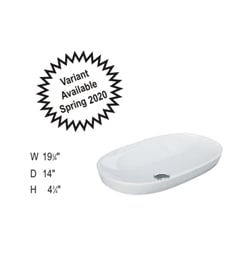 Barclay 5-606WH Variant Oval Drop-in Basin, White