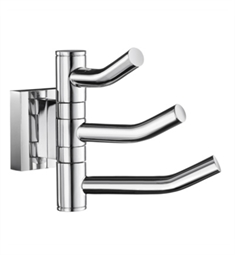 Smedbo RK327 House Triple Hook with Swing Arm in Polished Chrome