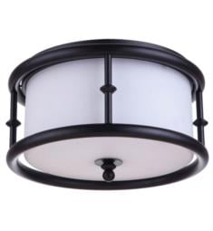 Craftmade 53783 Marlowe 3 Light 14 1/4" Incandescent White Frosted Glass Flush Mount Ceiling Light
