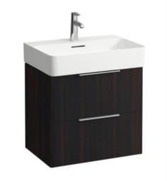 Laufen H4022521102631 Base 23" Wall Mount Single Basin Bathroom Vanity Base with Two Drawer in Dark Brown Elm