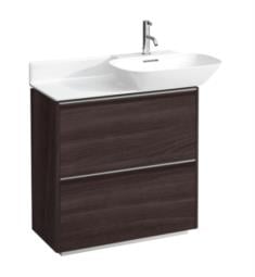 Laufen H4030021102631 Base 30 1/4" Free Standing Single Basin Bathroom Vanity Base with Two Drawer in Dark Brown Elm