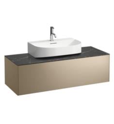 Laufen H405450341401 Sonar 46 3/8" Wall Mount Single Basin Bathroom Vanity Base in Gold/Nero Marquina