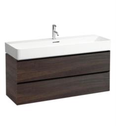 Laufen H4102221601031 Space 46 1/2" Wall Mount Single Basin Bathroom Vanity Base with Two Drawers in Dark Elm
