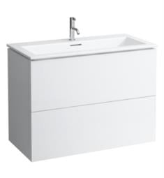 Laufen H860337640104U Kartell 39 3/8" Wall Mount Single Basin Bathroom Vanity with One Faucet Hole in White Matte