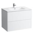 Laufen H8649612611041 Pro S 31 1/2" Wall Mount Single Basin Bathroom Vanity in White Glossy